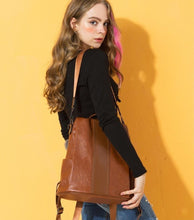 Load image into Gallery viewer, PREMIUM Premium Leather Three Way Anti-Thief Women's Backpack